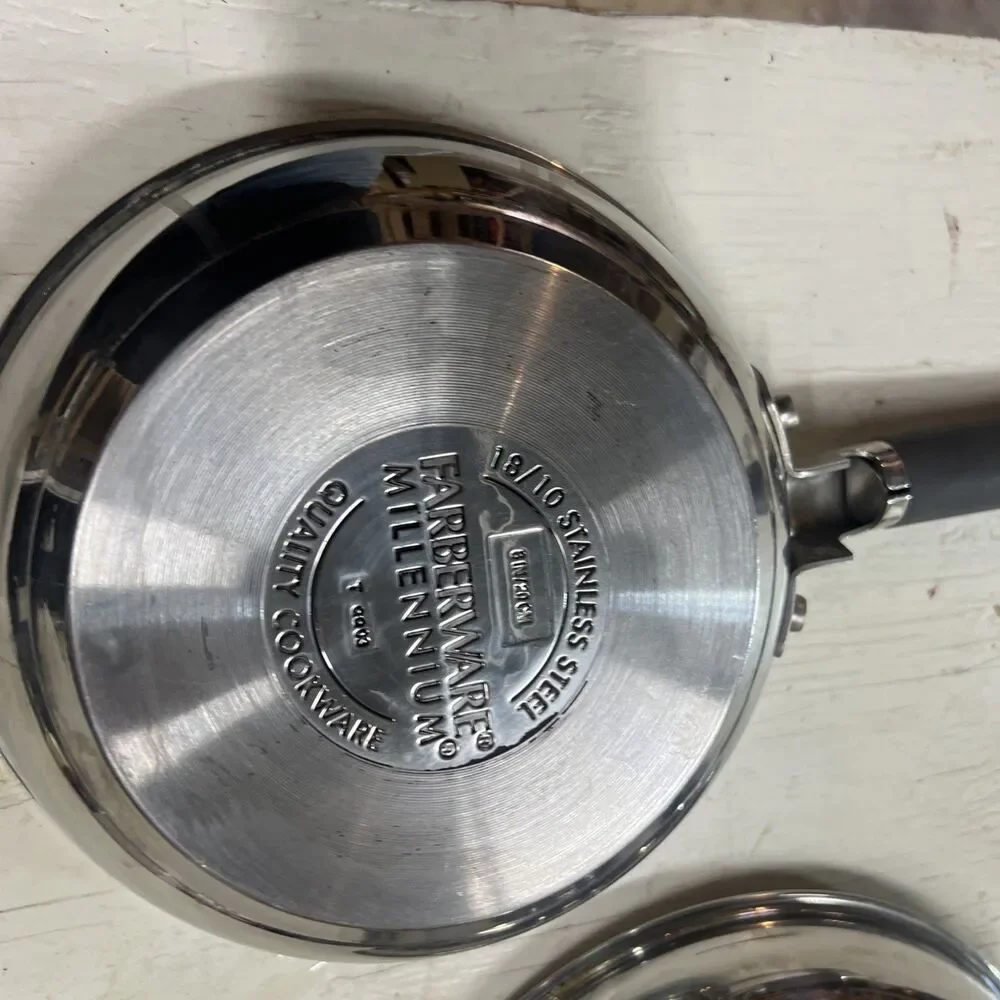 Farberware Millennium Skillet Frying Pans 18/10 Stainless Steel Set Lot Of 2